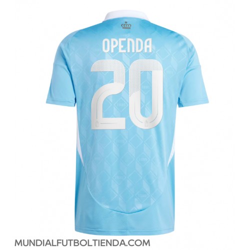 Camiseta Bélgica Lois Openda #20 Segunda Equipación Replica Eurocopa 2024 mangas cortas